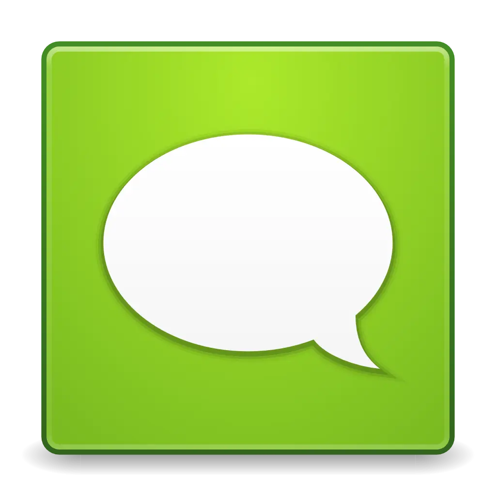 Green Speech Bubble Icon for Messages