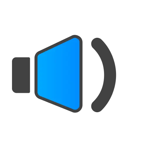 Blue Sound Icon for Audio Applications