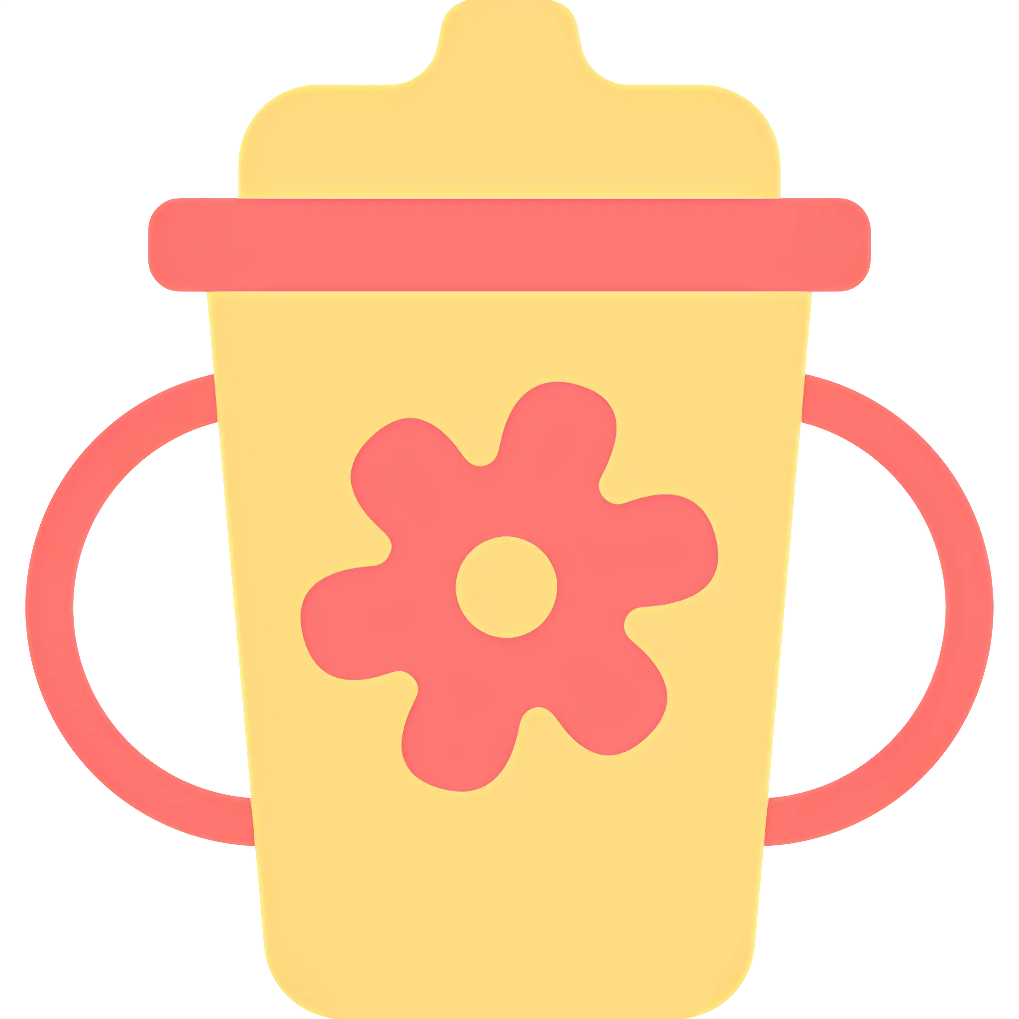 Cute Baby Sippy Cup with Flower