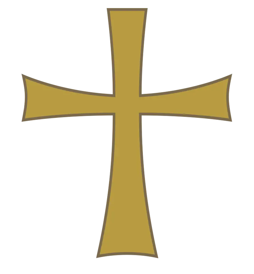 Simple Gold Cross Symbol