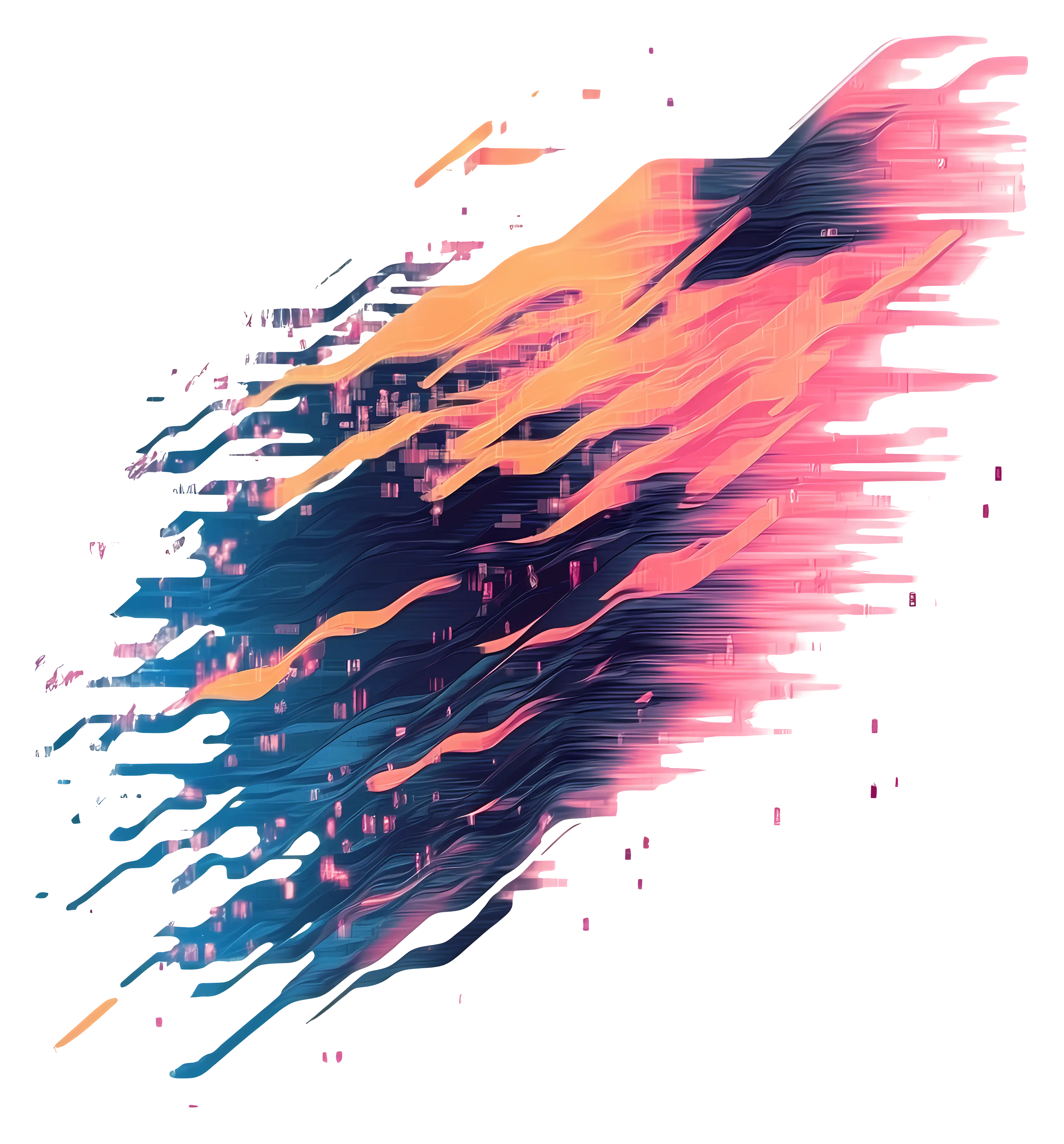 Abstract Digital Art with Colorful Lines