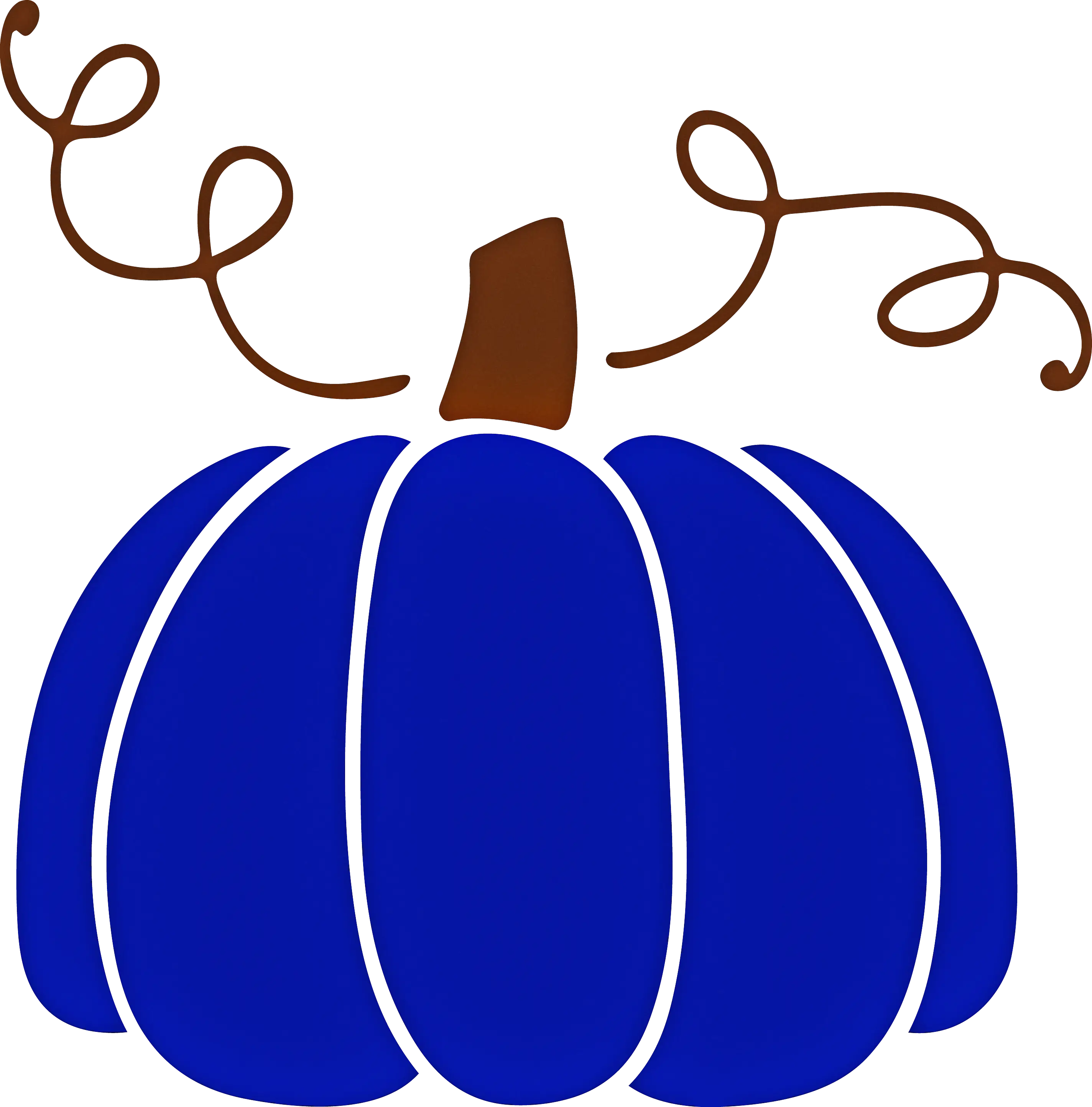 Illustration of a Blue Pumpkin for a Festive Mood