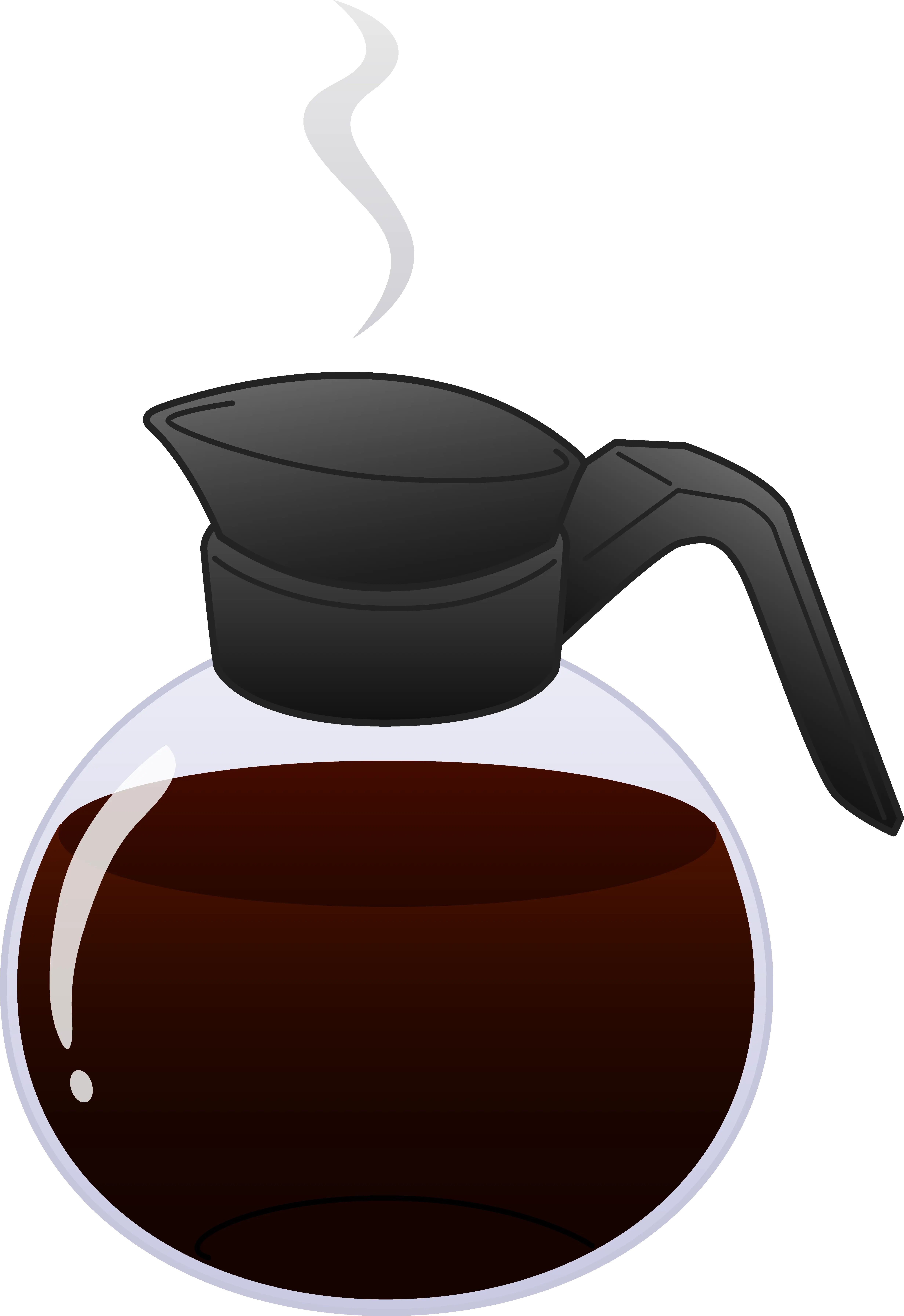 Steaming Coffee Pot Illustration