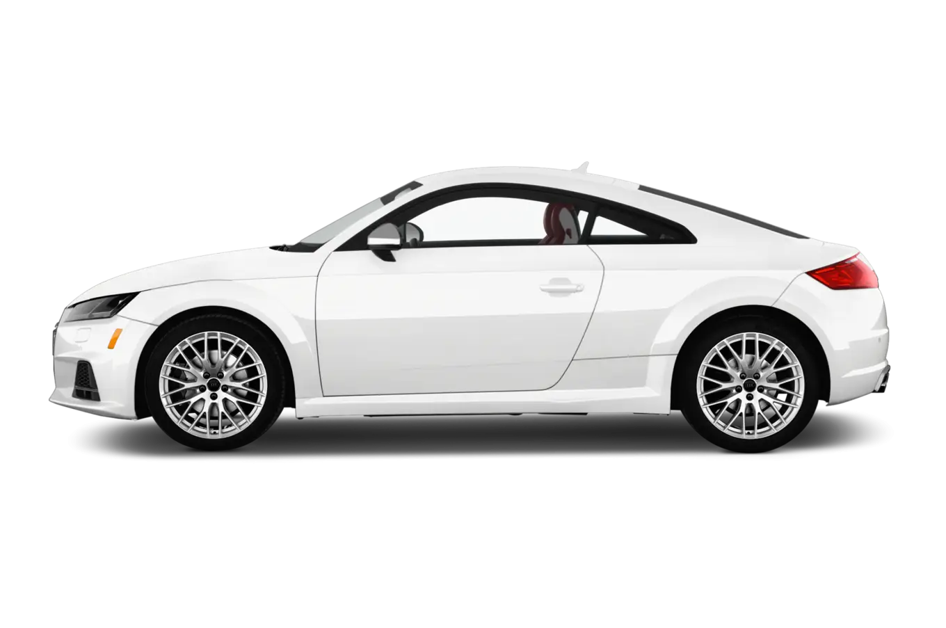 White Sports Car Side View