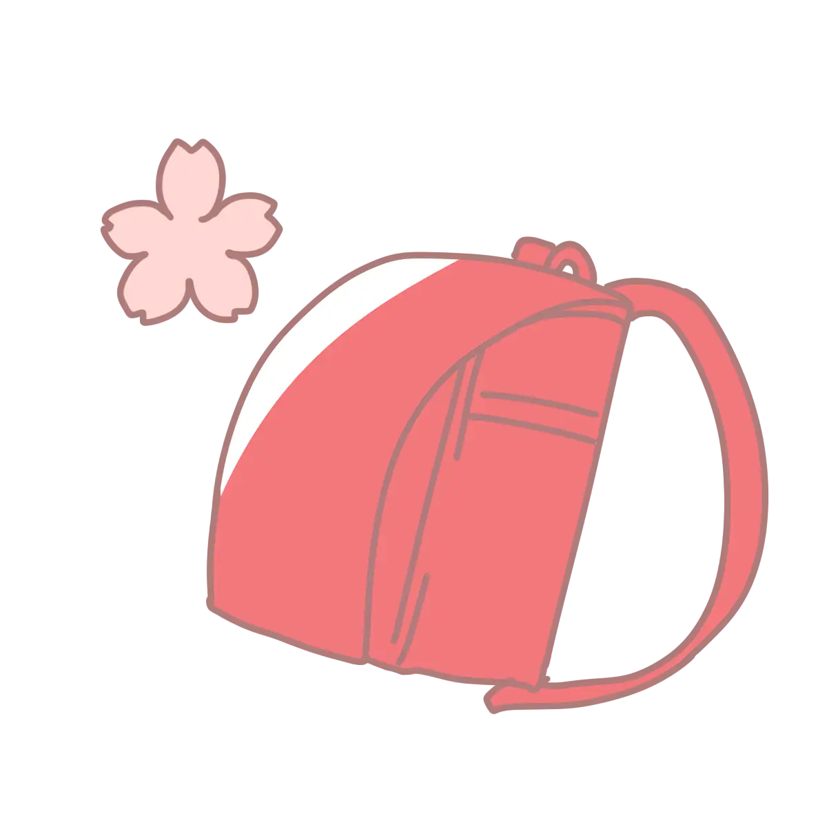 Pink Backpack with Flower