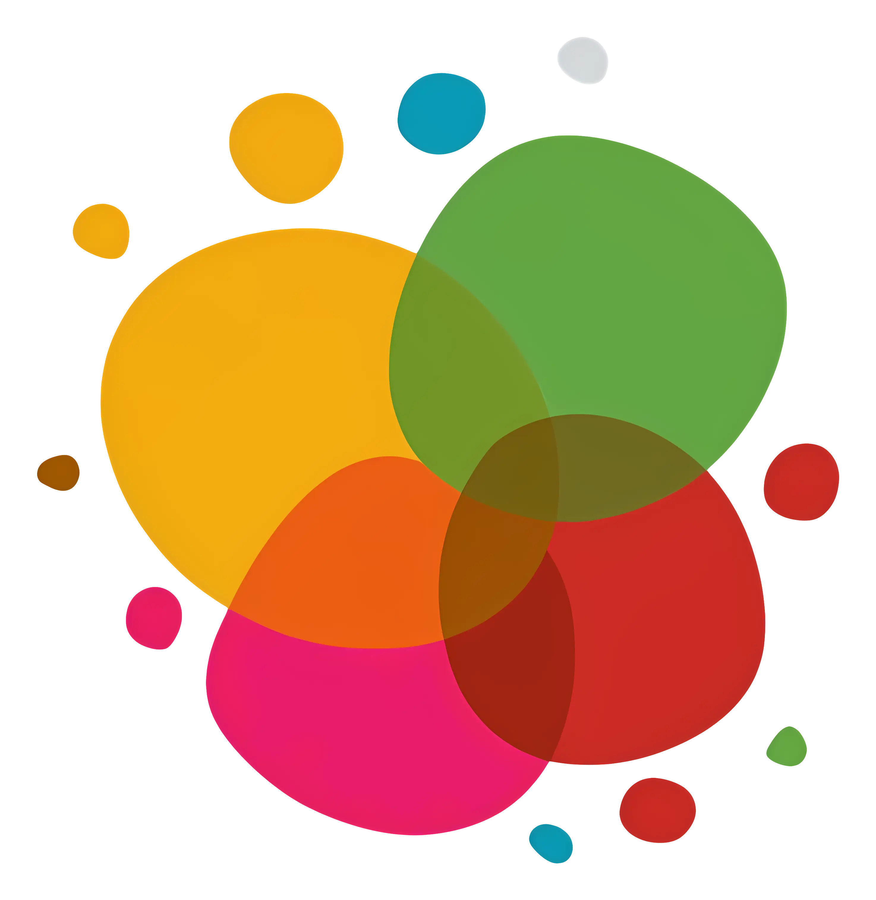 Abstract Artwork of Colorful Overlapping Circles