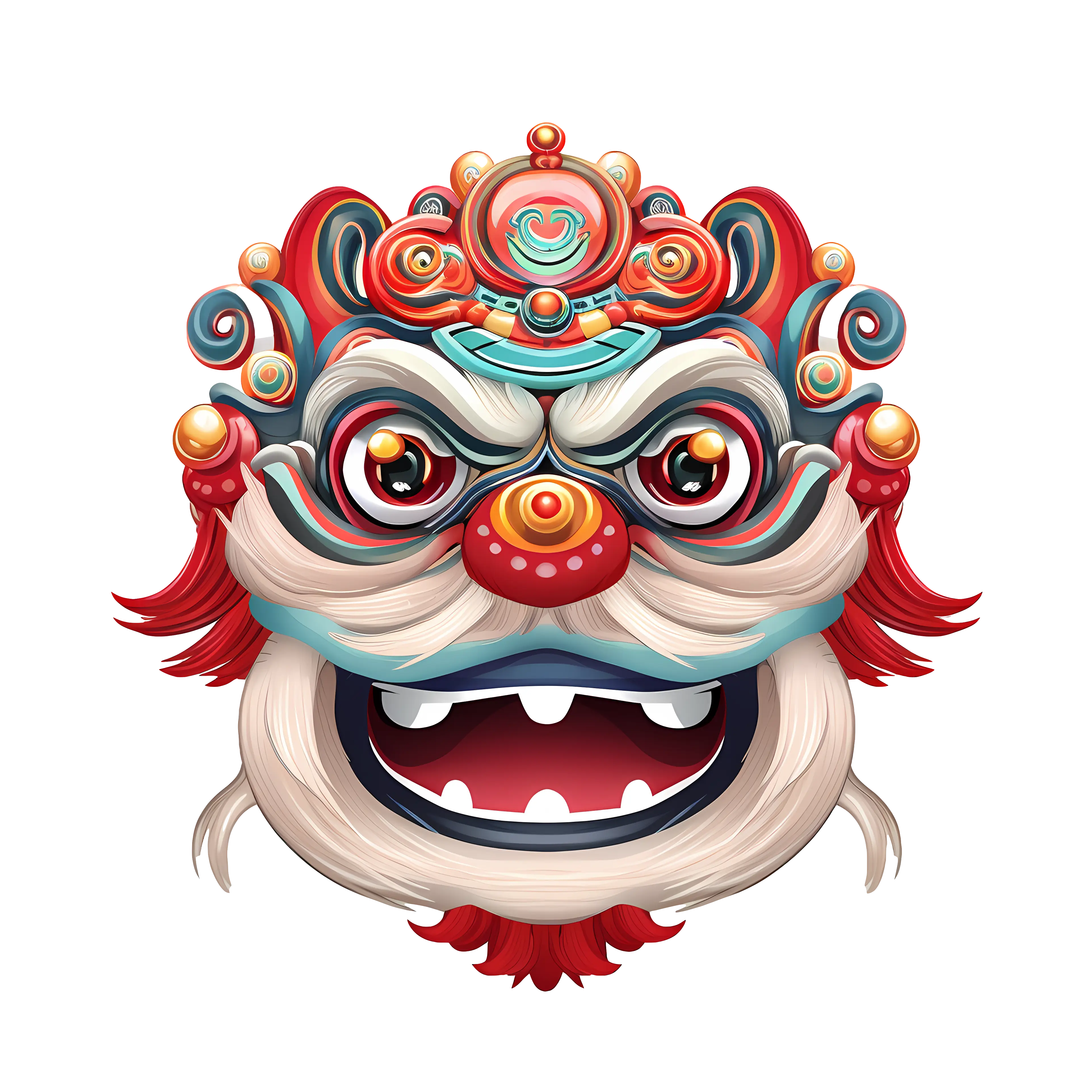 Traditional Lion Dance Mask for Chinese New Year Celebrations