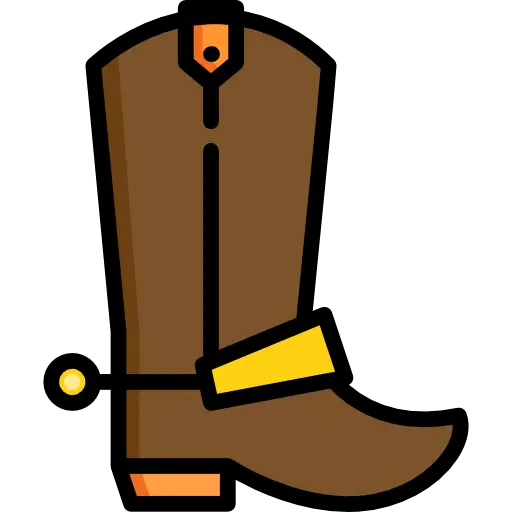 Cowboy Boot Cartoon Style Illustration