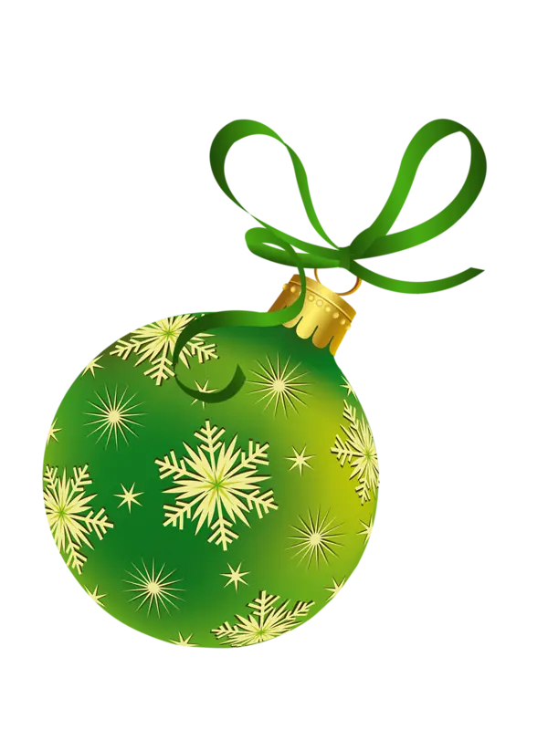Festive Green Christmas Bauble with Snowflake Design