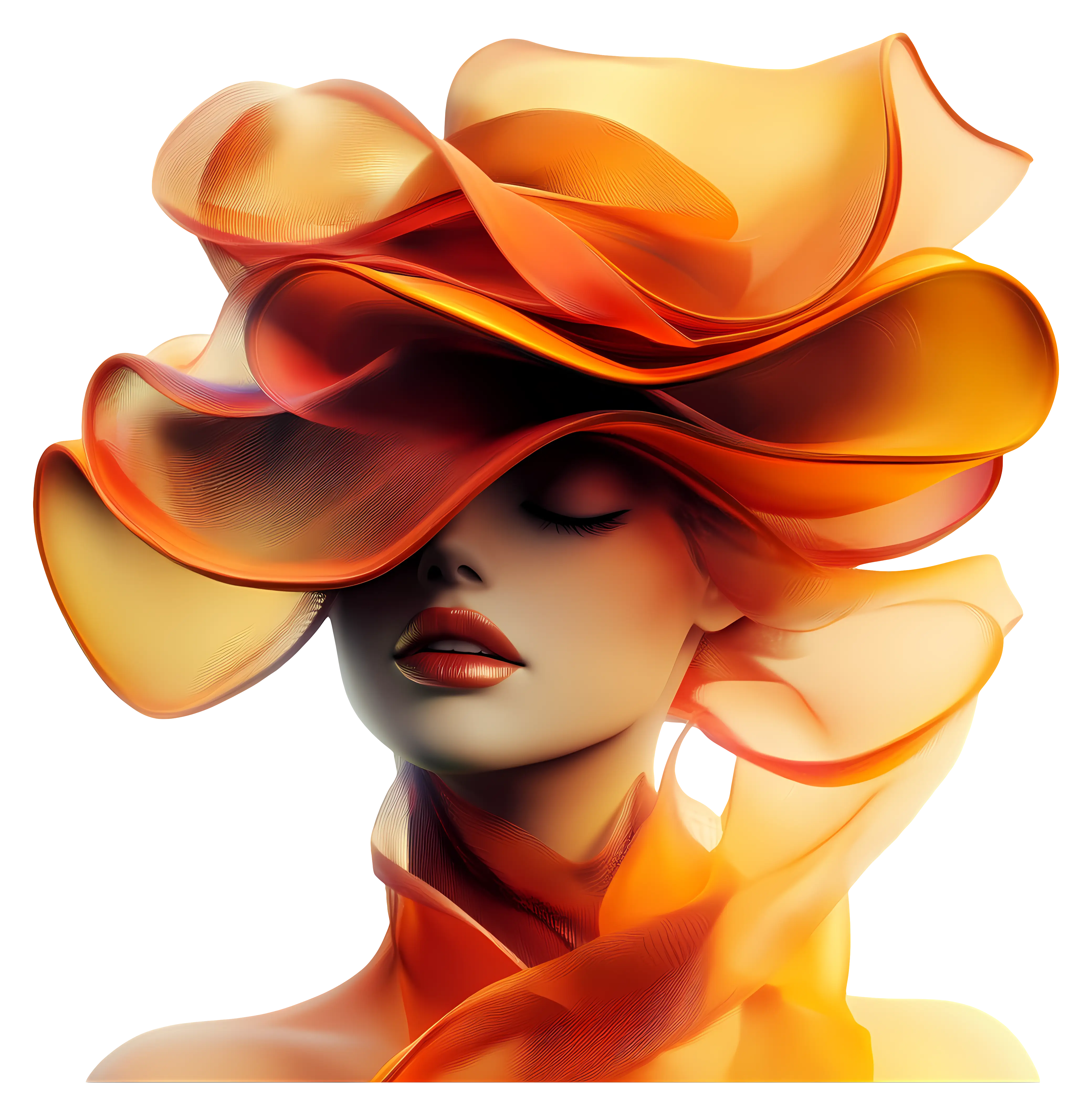 Fashionable Woman in Elegant Hat