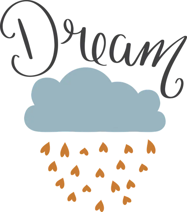 Dream Cloud with Falling Hearts