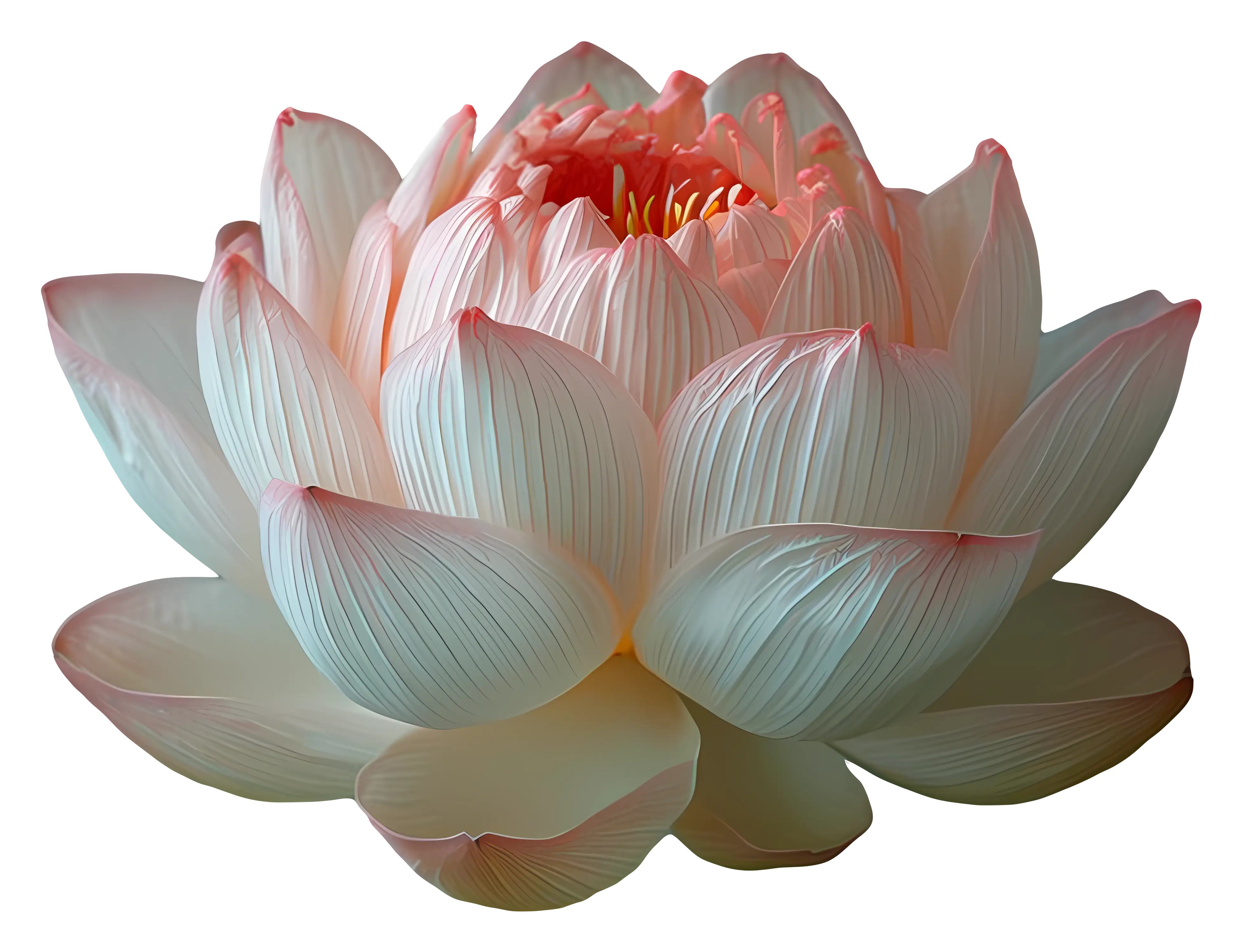 White Lotus Flower with Soft Petals