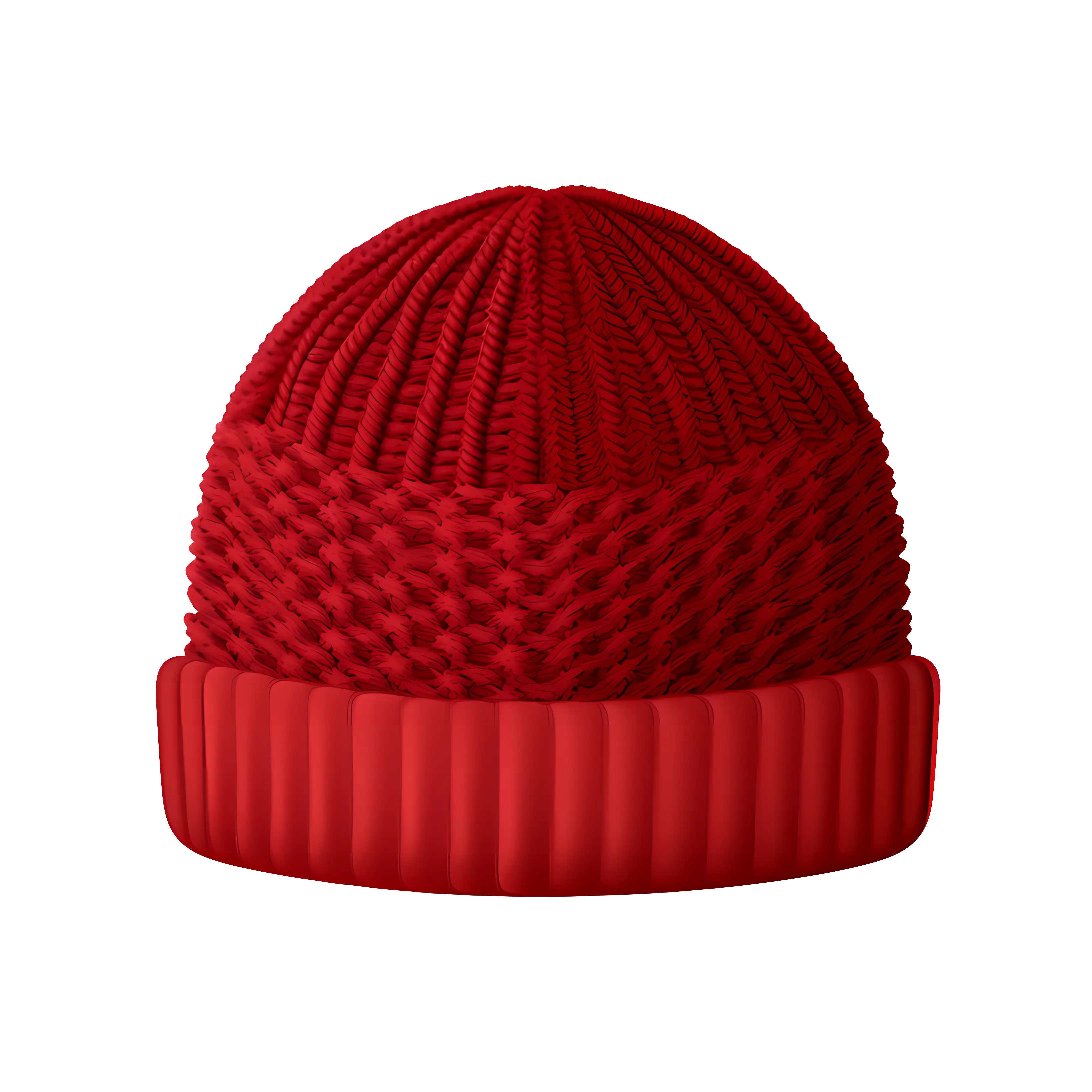 Red Knitted Hat for Winter Wear