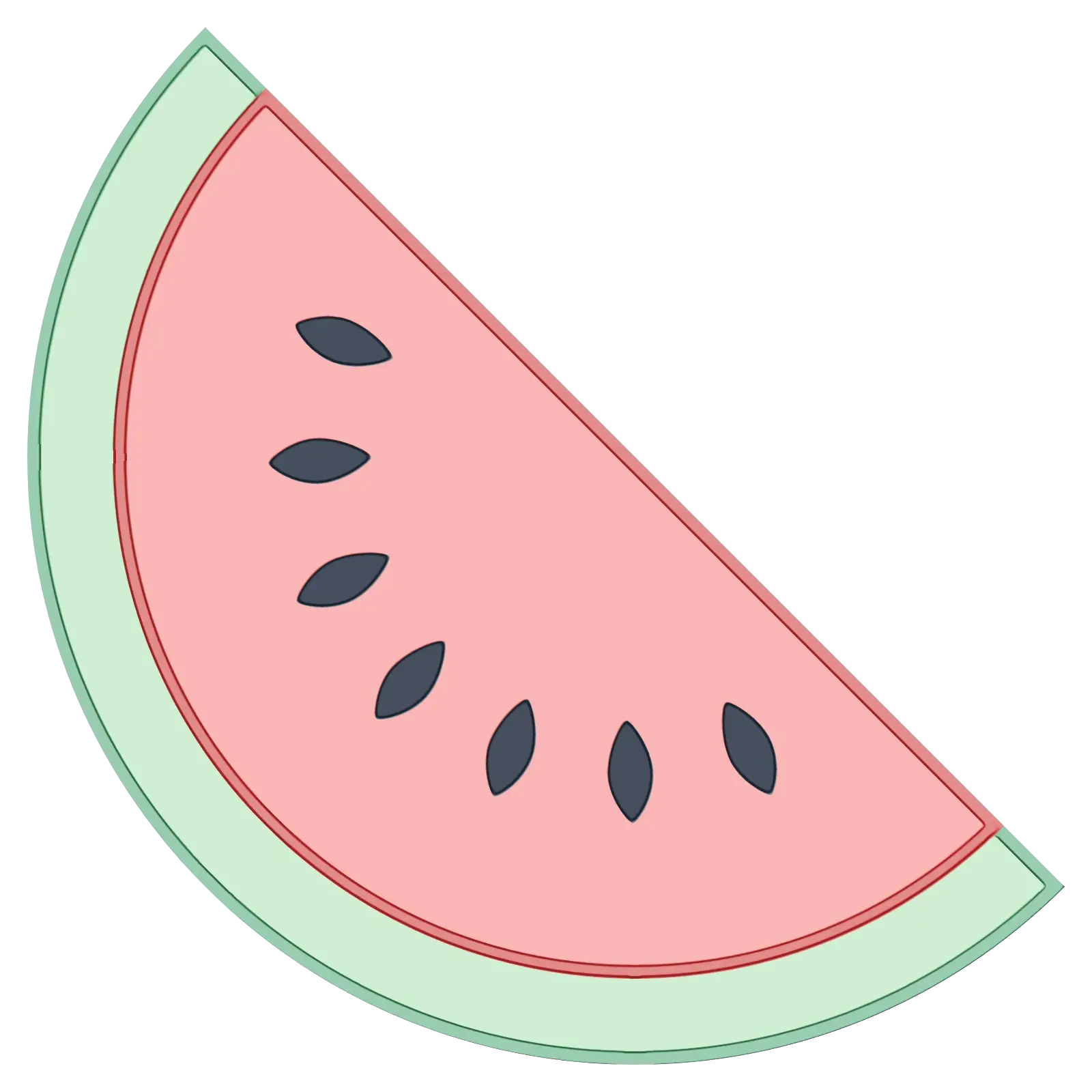 Watermelon Slice Illustration for Summer