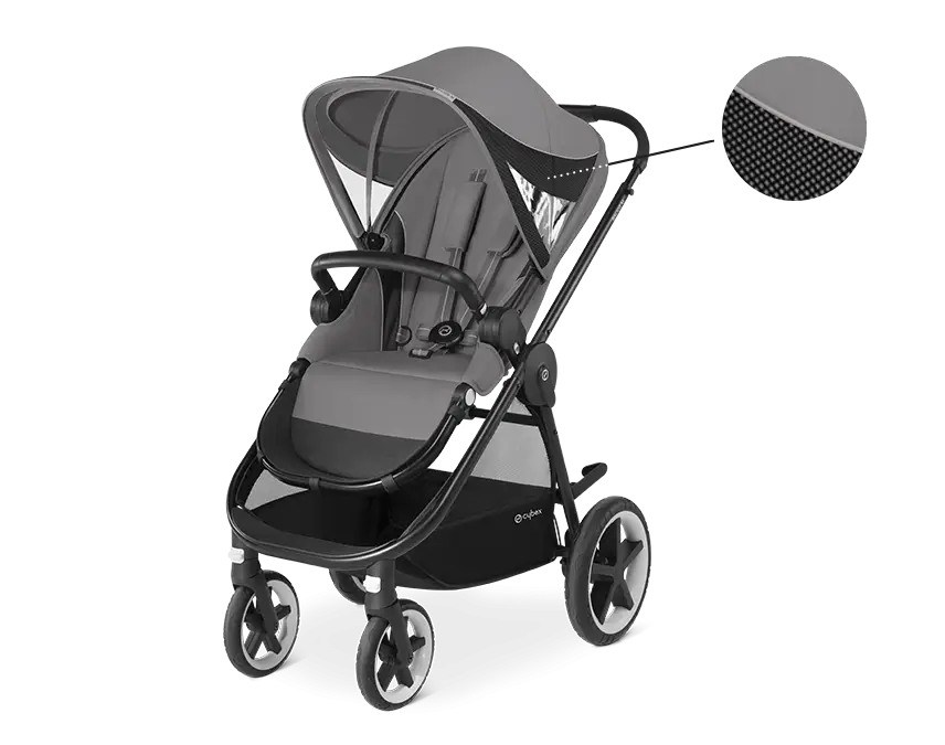 Gray Baby Stroller for Infant Transportation