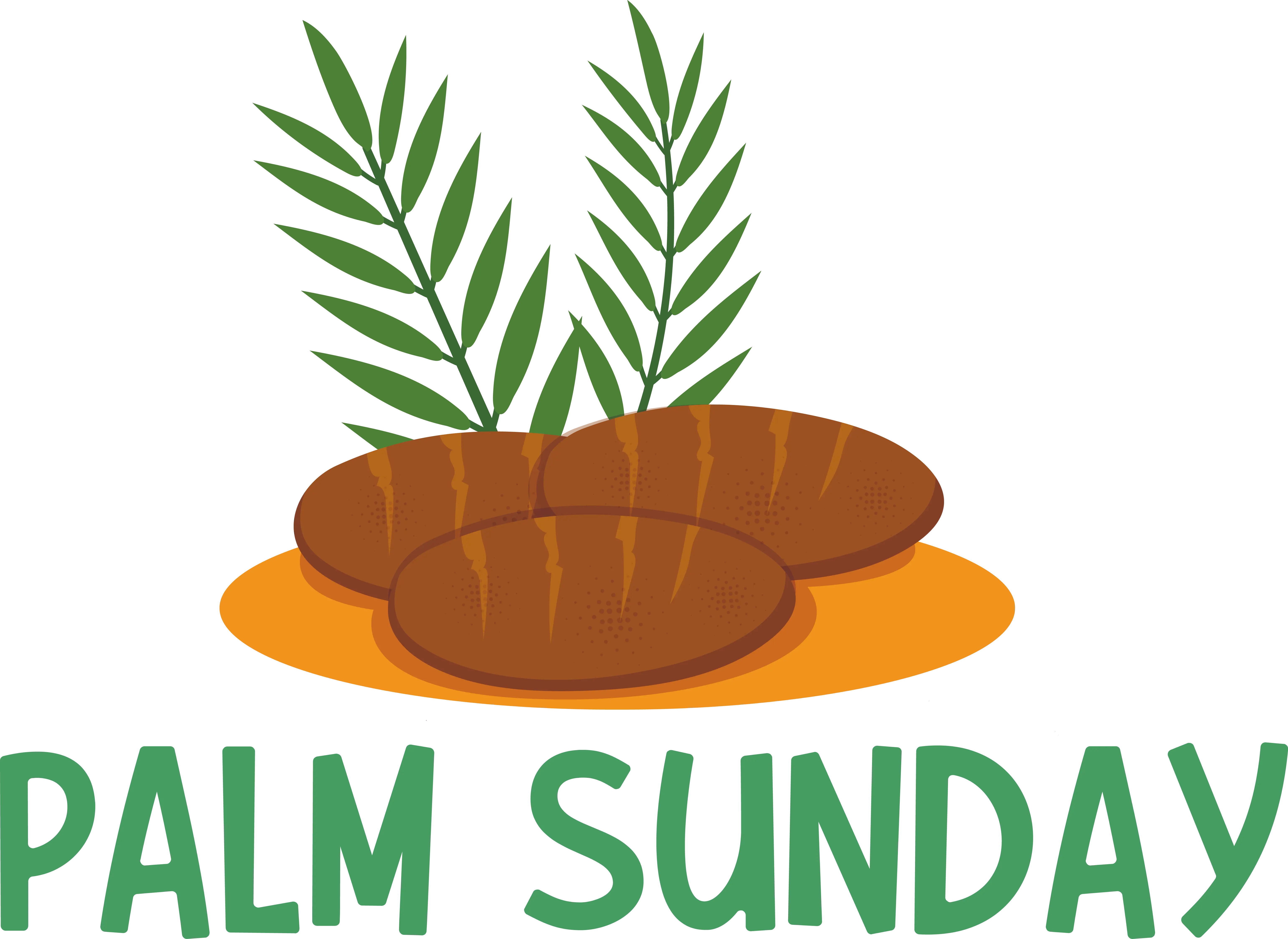 Palm Sunday with Palm Leaves