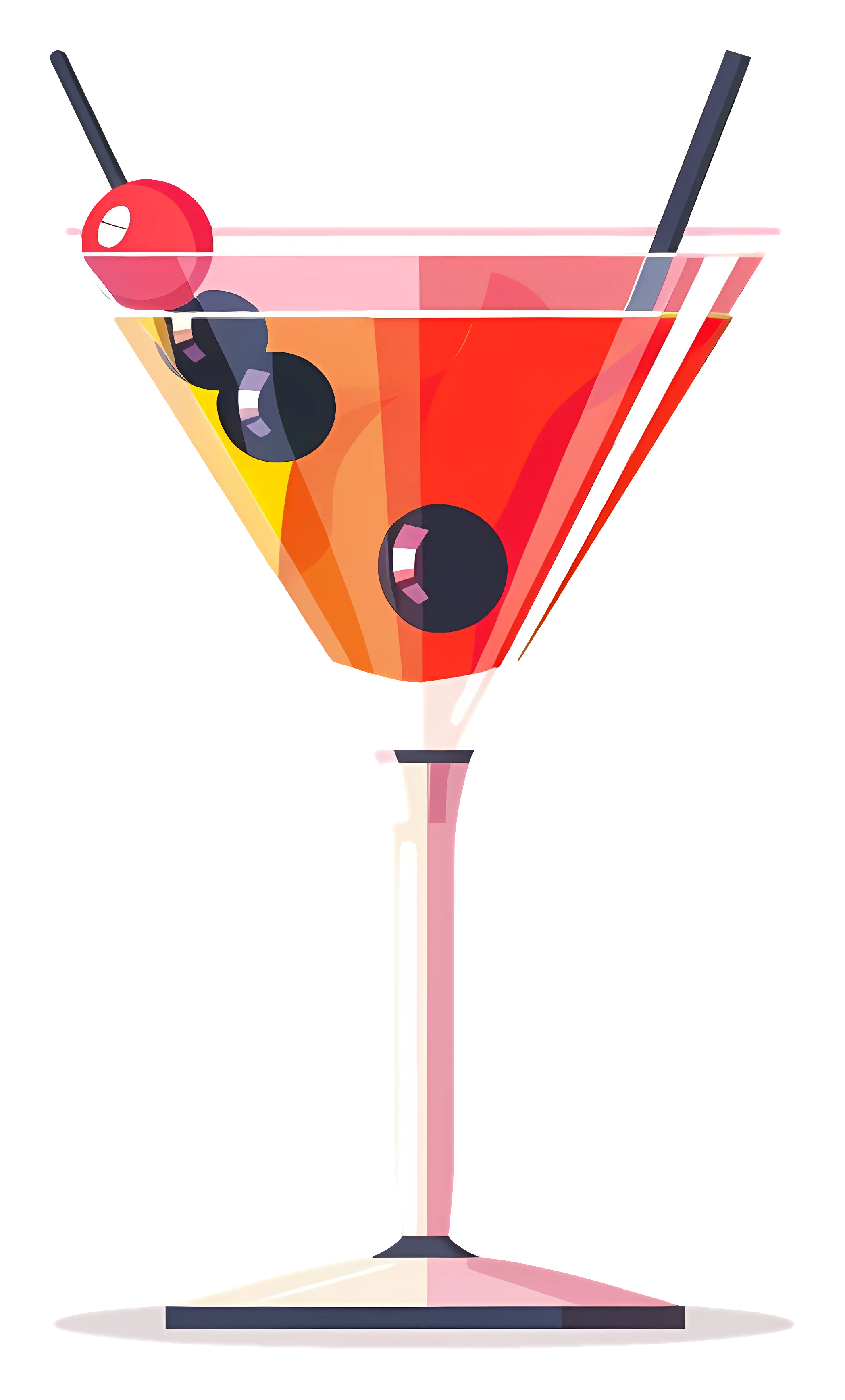 Refreshing Cocktail with Berries