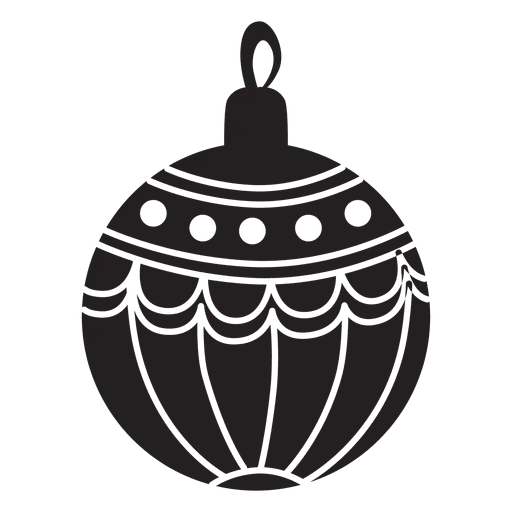 Black Christmas Ornament Design