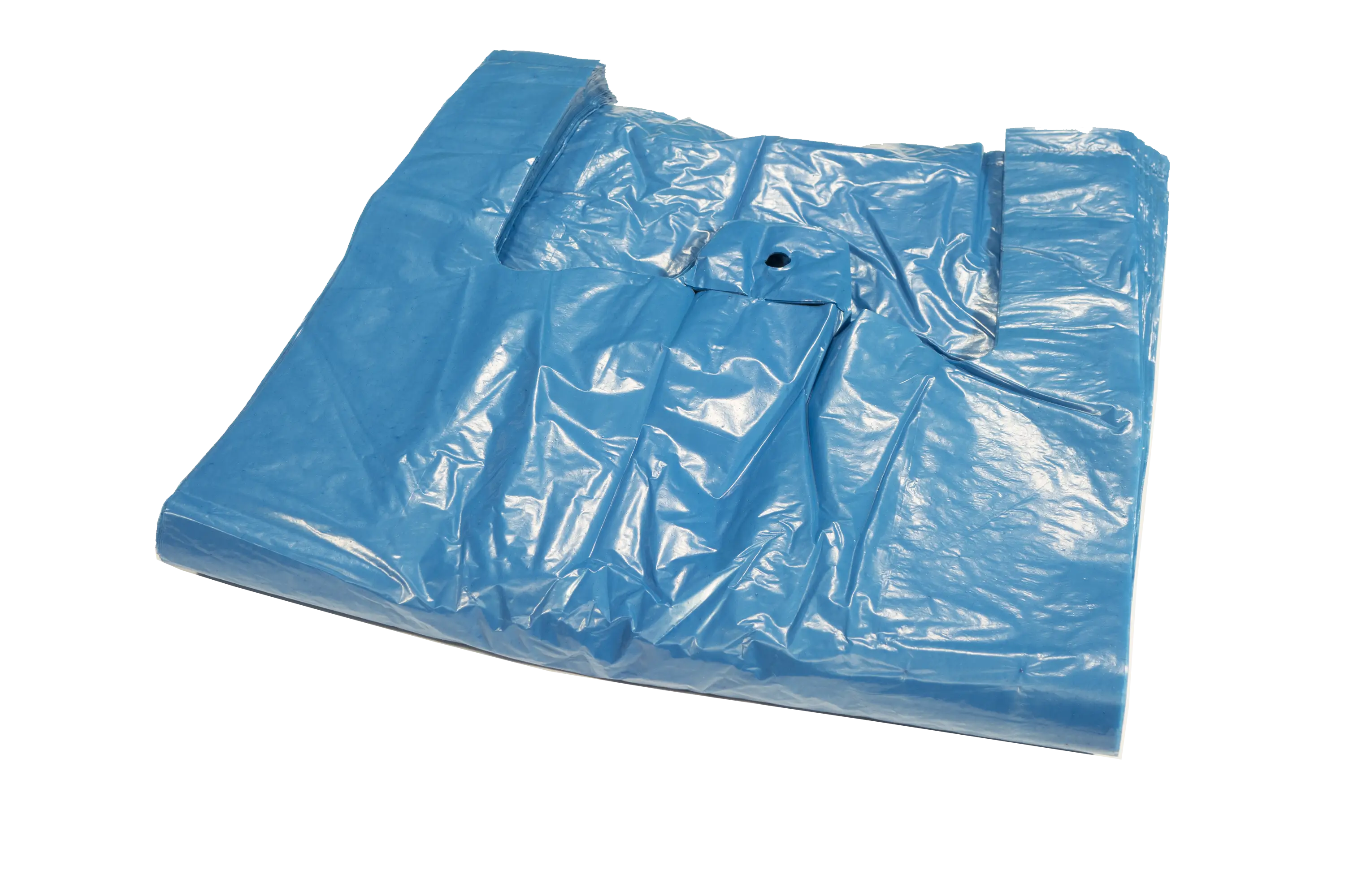 Blue Plastic Bag for Shopping or Storage Use
