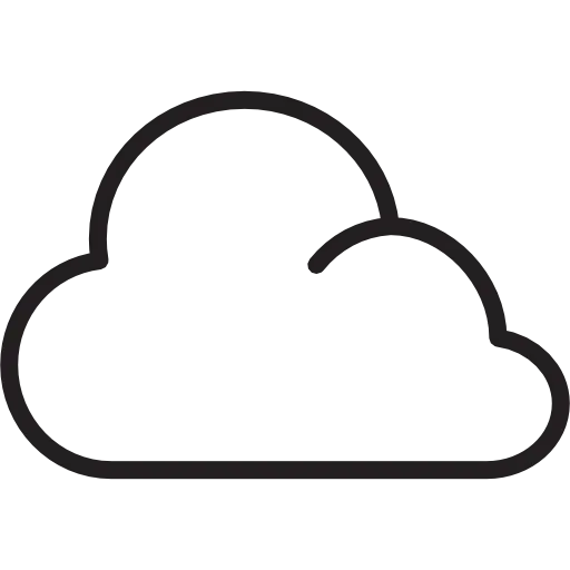 Cloud Outline Icon in Simple Style