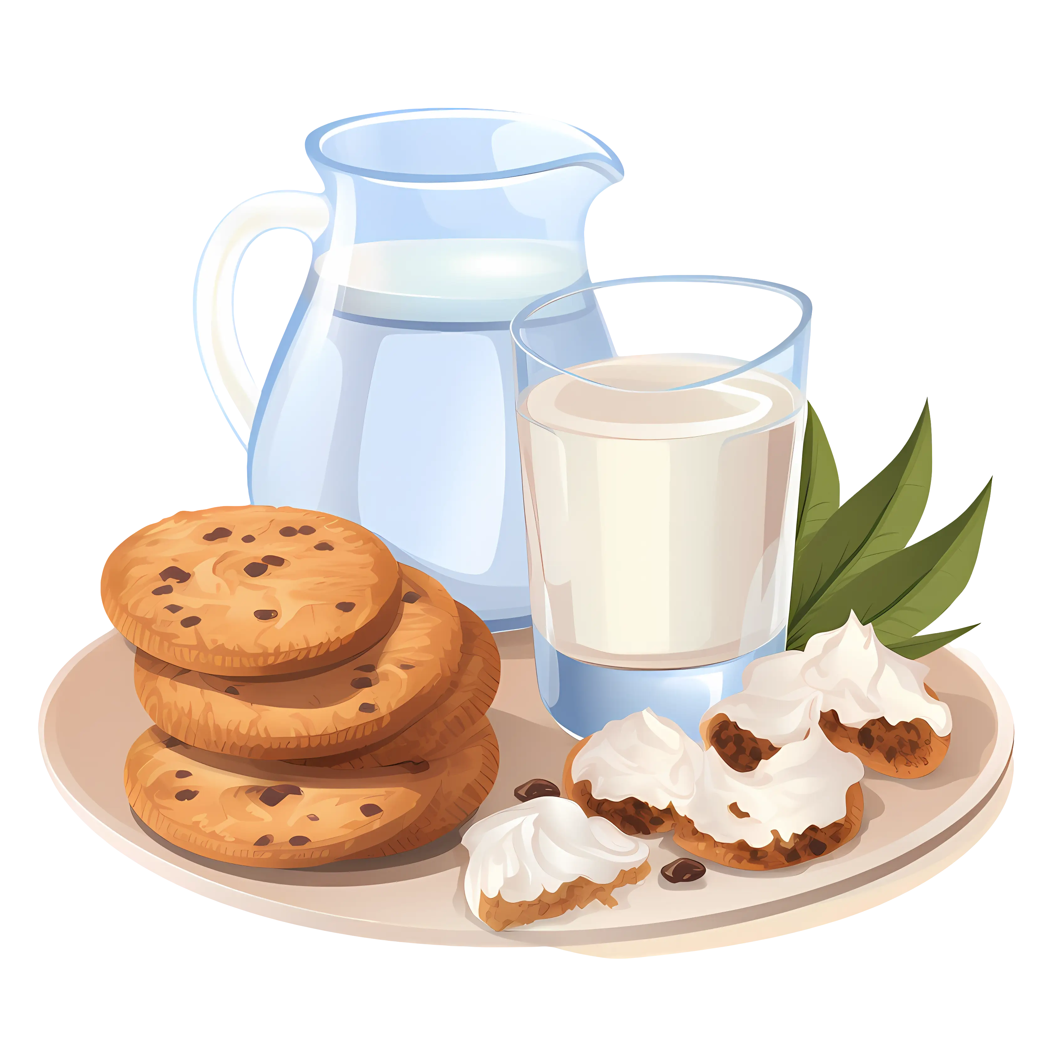 Cookies and Milk with Glass Jug Display