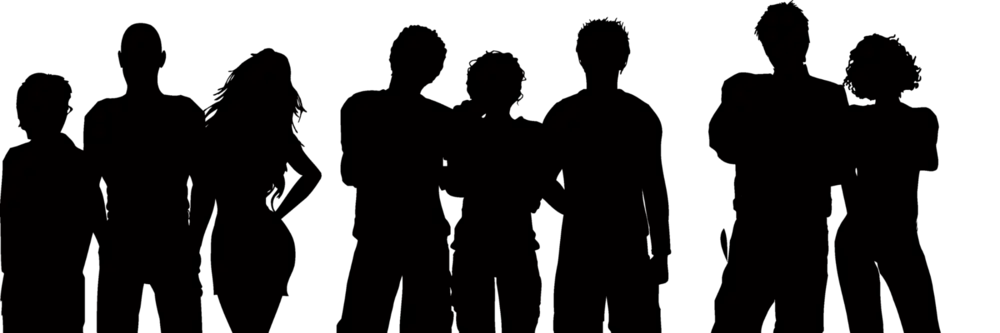 Silhouette of Group of People
