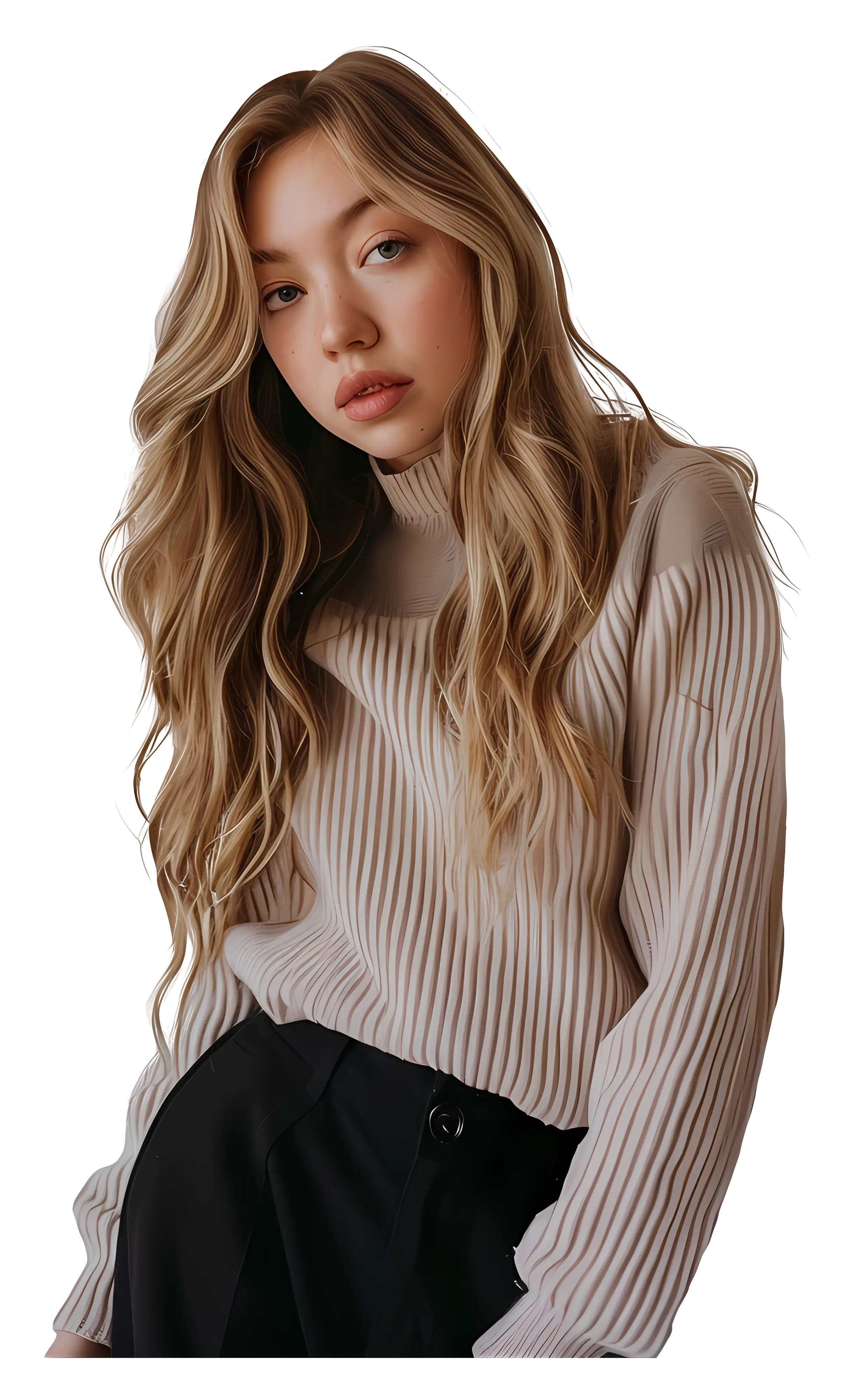 Person Wearing Stylish Neutral-Colored Sweater