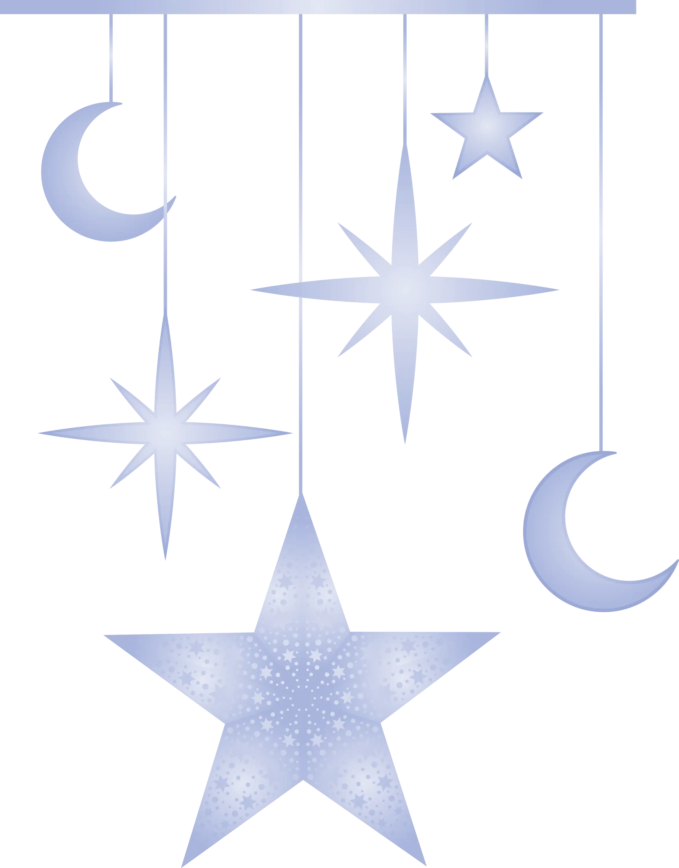 Hanging Stars and Moons Decoration