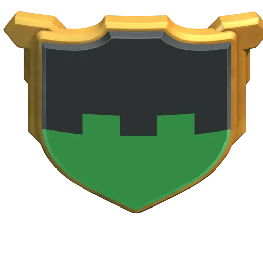 Green and Gold Shield Emblem