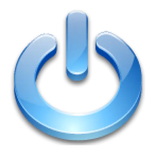 Blue Power Button Icon