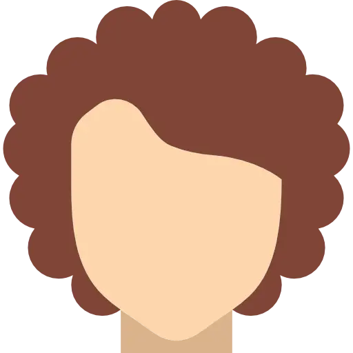 Flat Illustration of a Face with Curly Hair