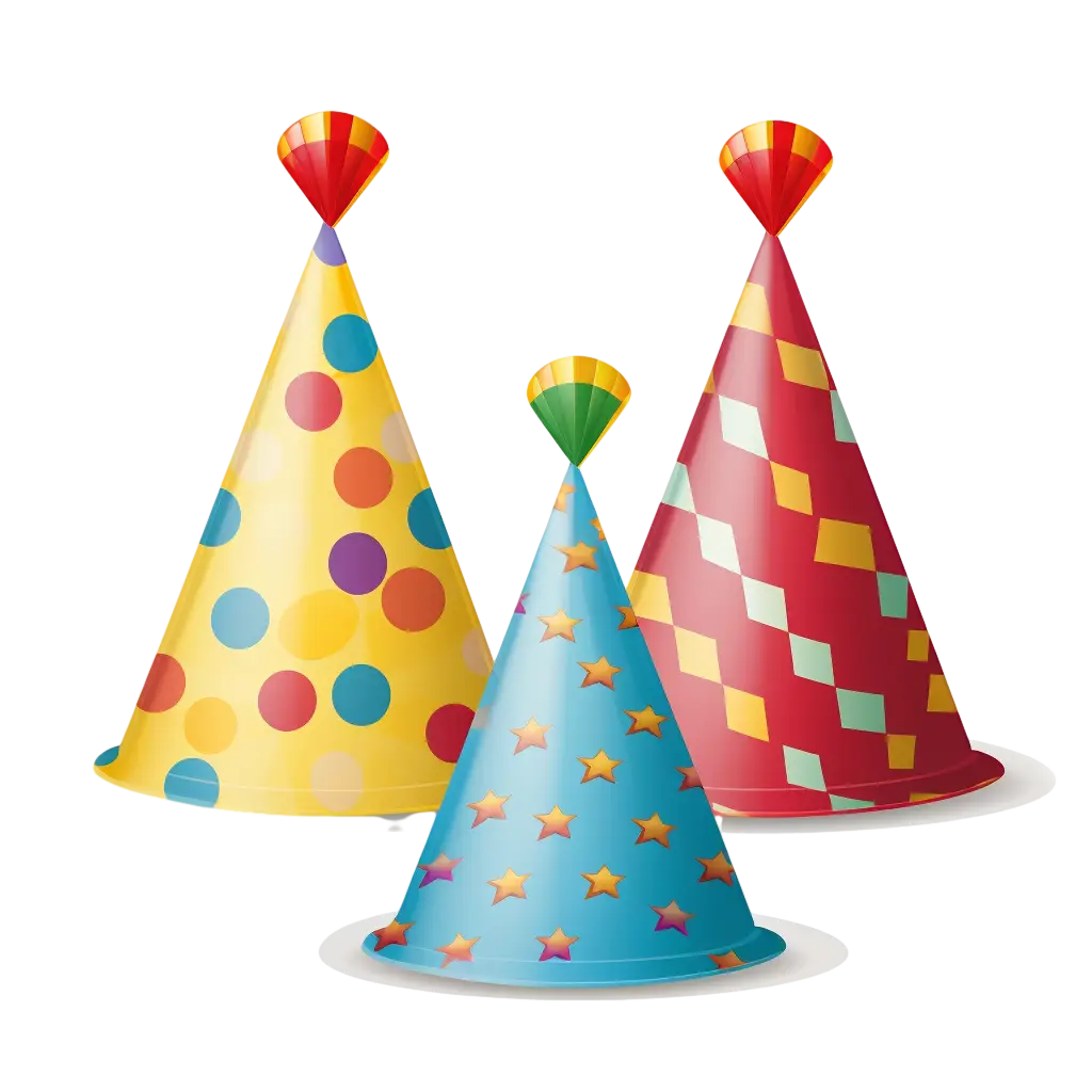 Colorful Party Hats for Celebrations
