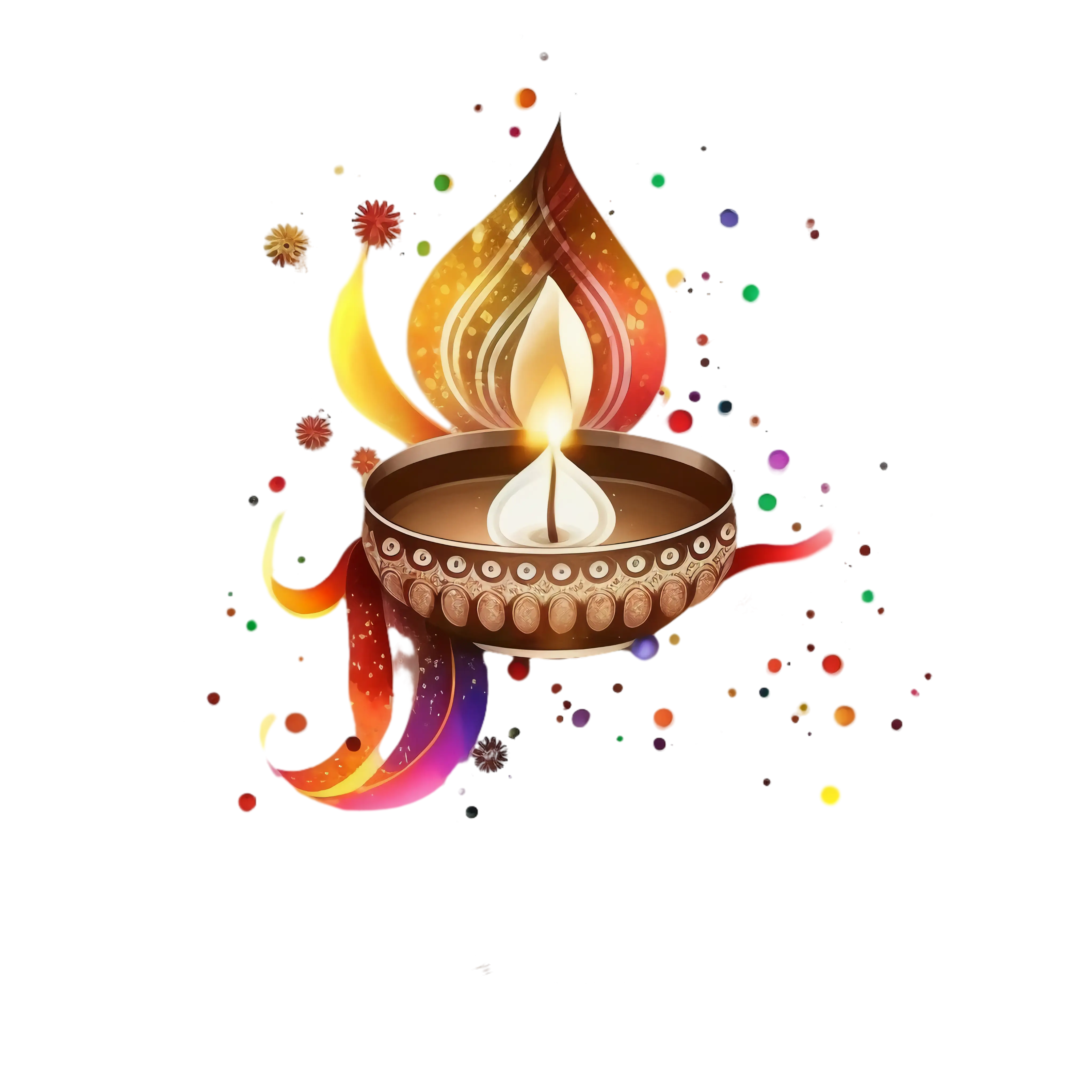 Diya Lamp Illustration for Diwali
