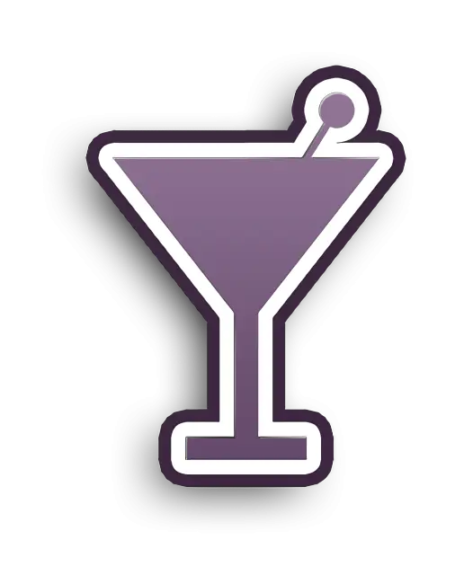 Sophisticated Cocktail Glass Icon