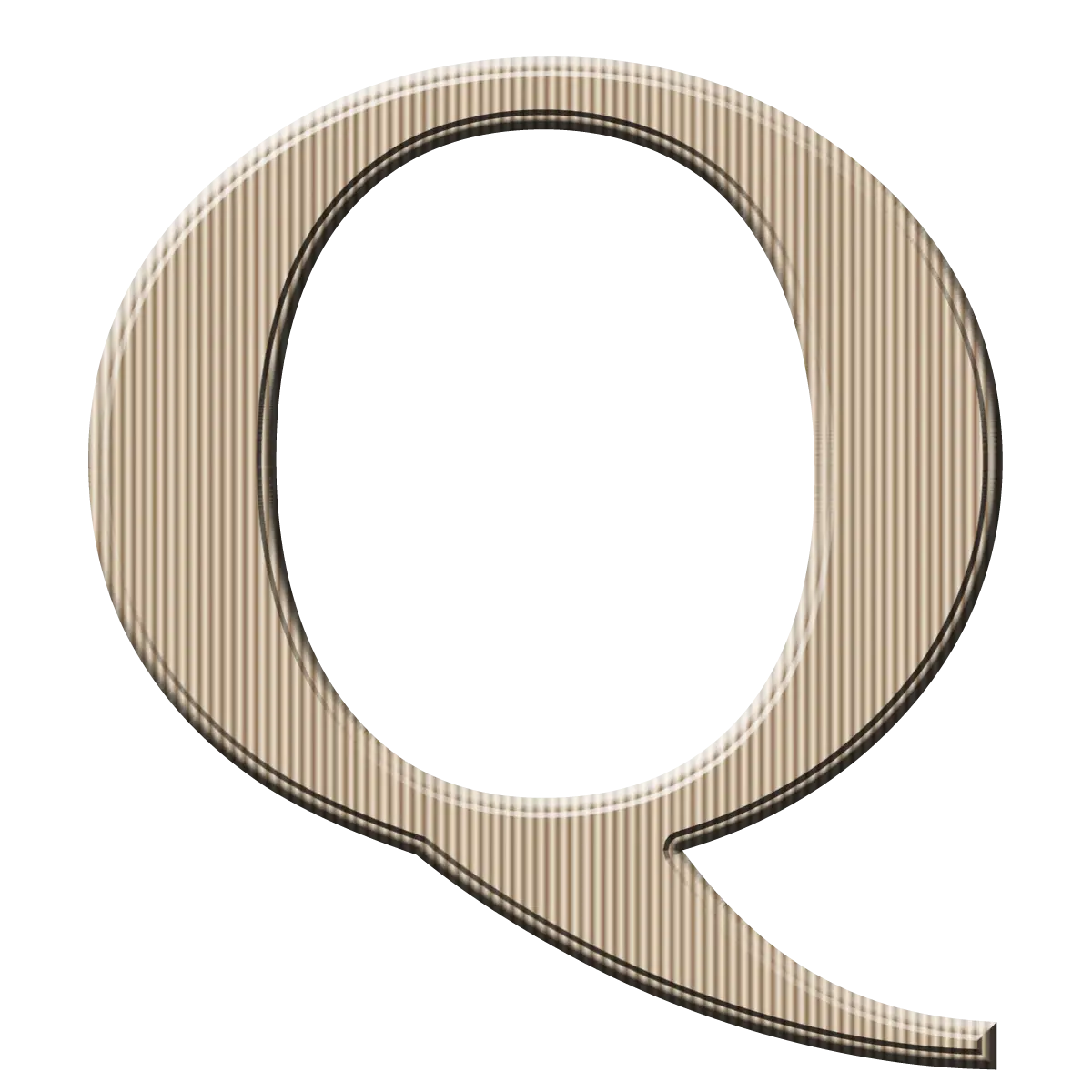 Textured Letter Q Design for Typography