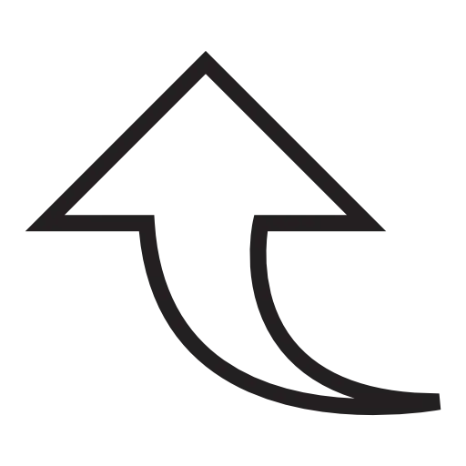Curved Upward Arrow Symbol