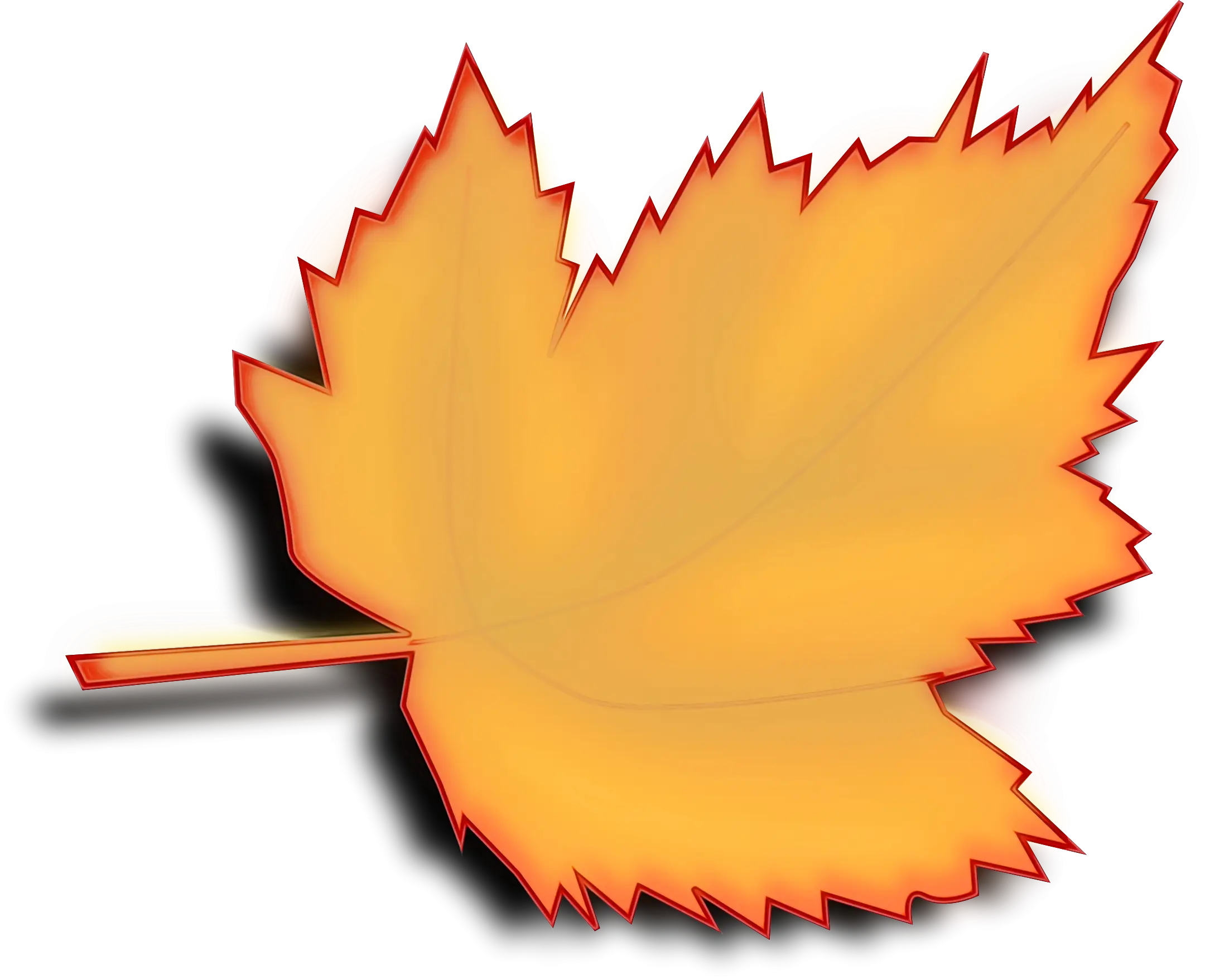 Yellow Maple Leaf Illustration for Autumn
