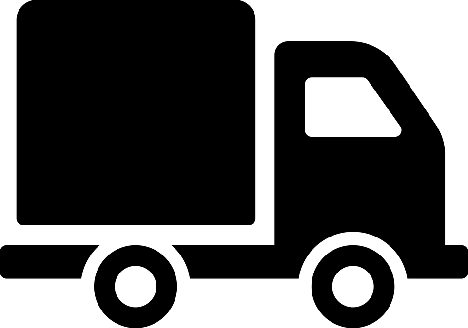 Minimalist Black Truck Icon for Logistics