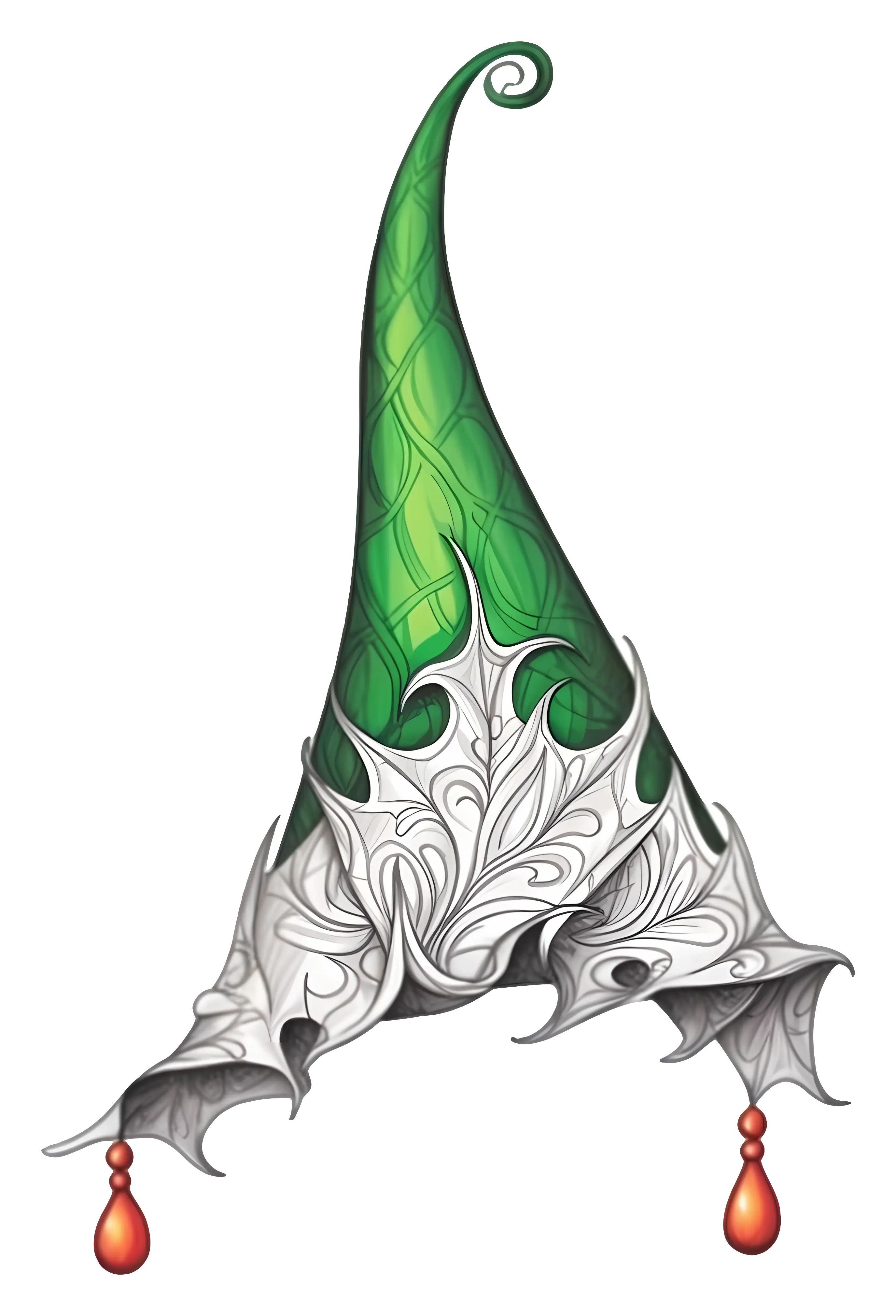 Whimsical Green Elf Hat