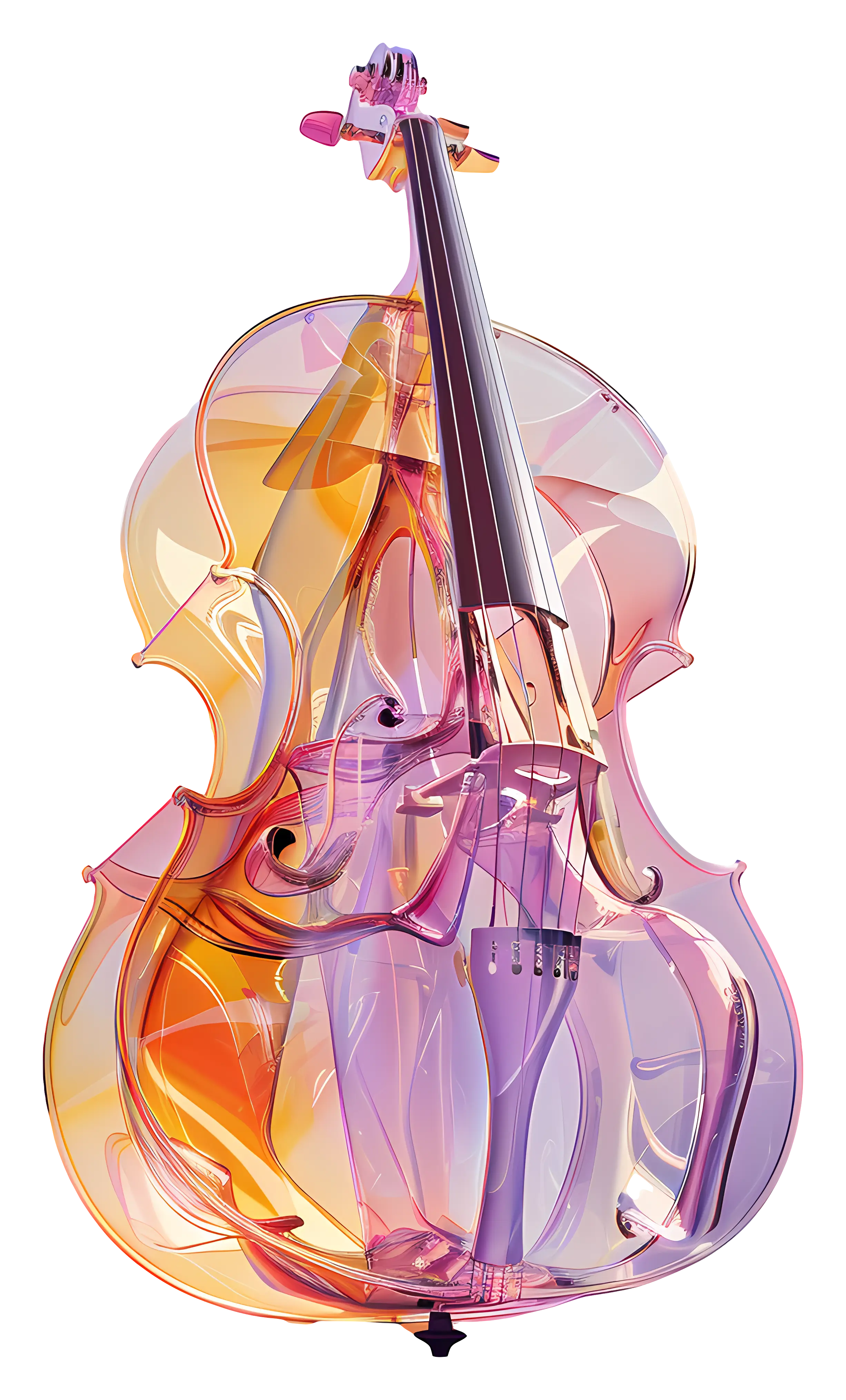 Colorful Transparent Cello