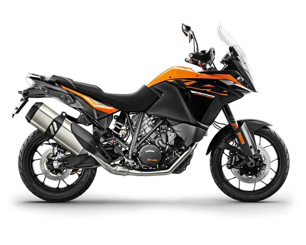 Orange Adventure Motorcycle for Off-Road Journeys