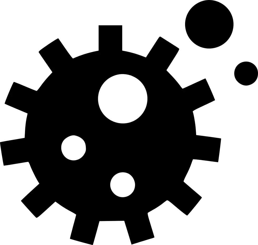 Mechanical Gear and Particle Icon