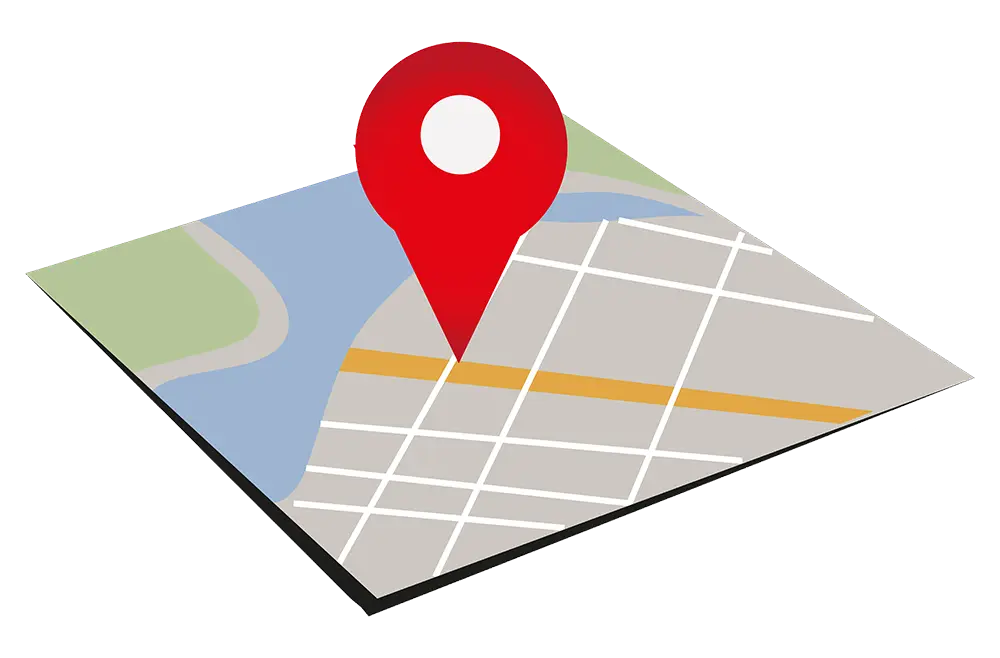Map with Pin for Navigation