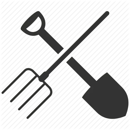 Shovel and Pitchfork Crossed