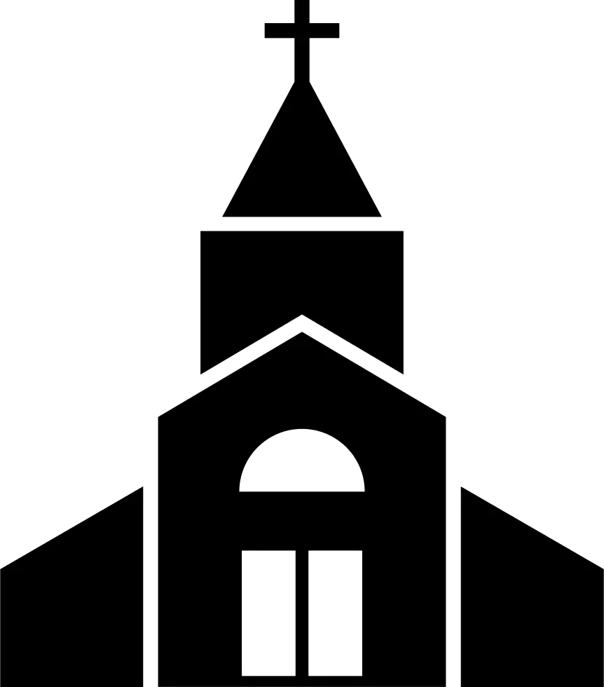 Church Outline Icon Logo