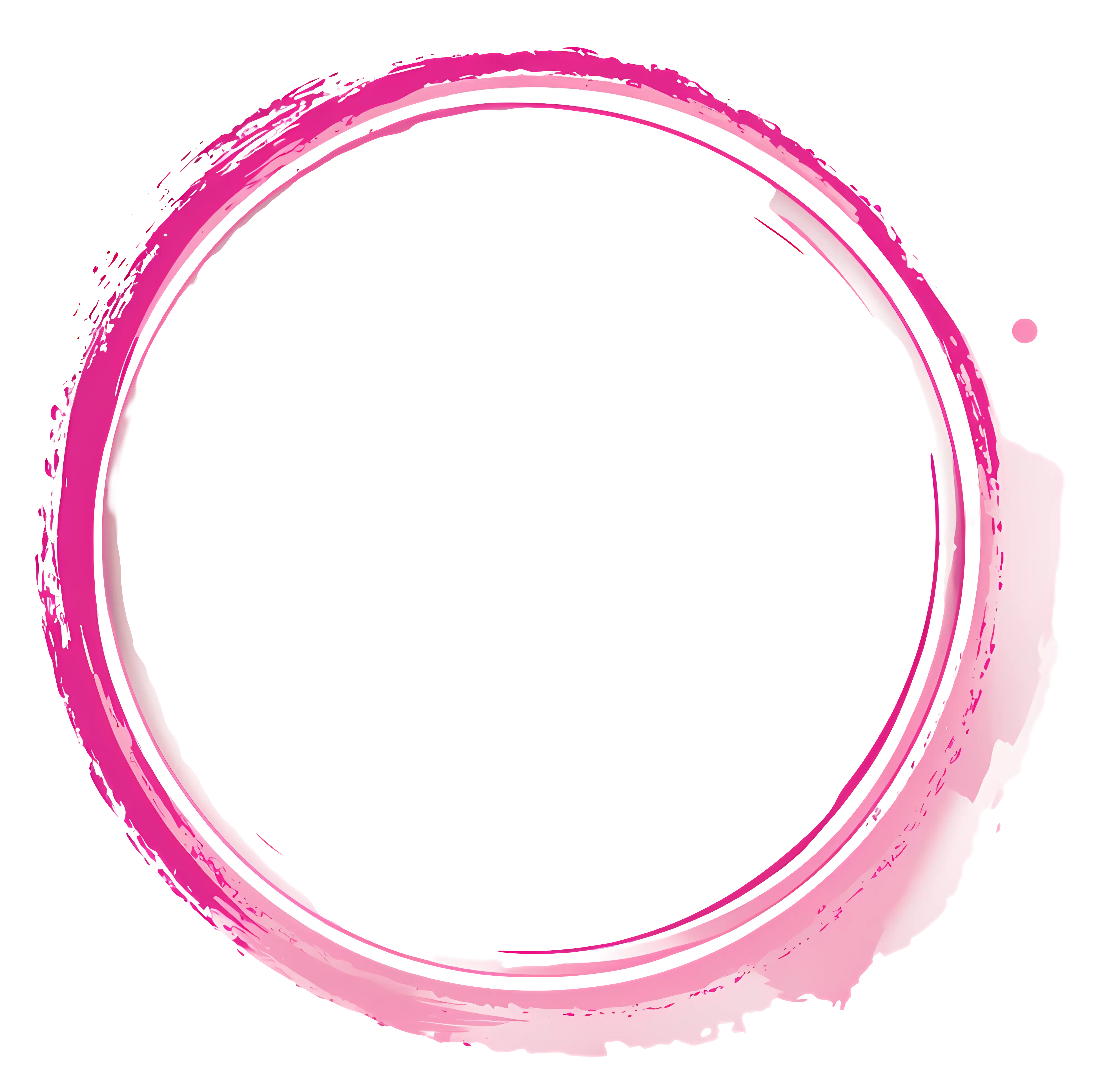 Pink Brushstroke Circle Design