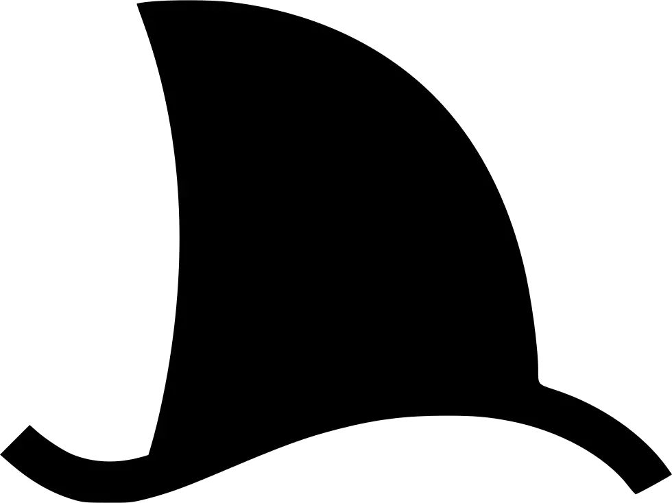 Black Shark Fin Icon Illustration