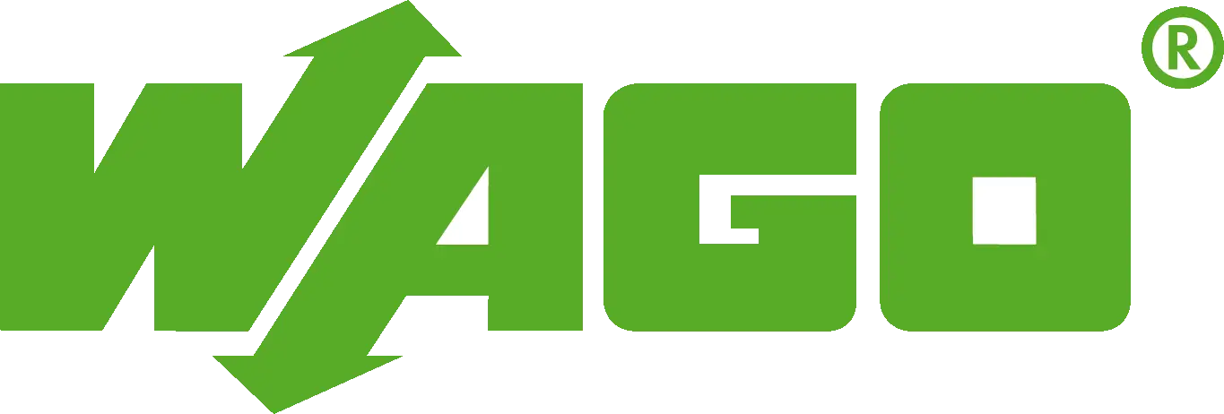 WAGO Logo with Green Arrows Design