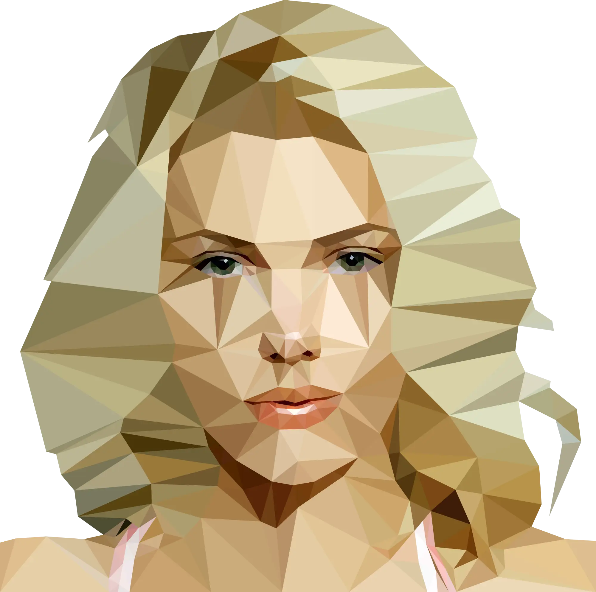 Polygonal Woman Portrait