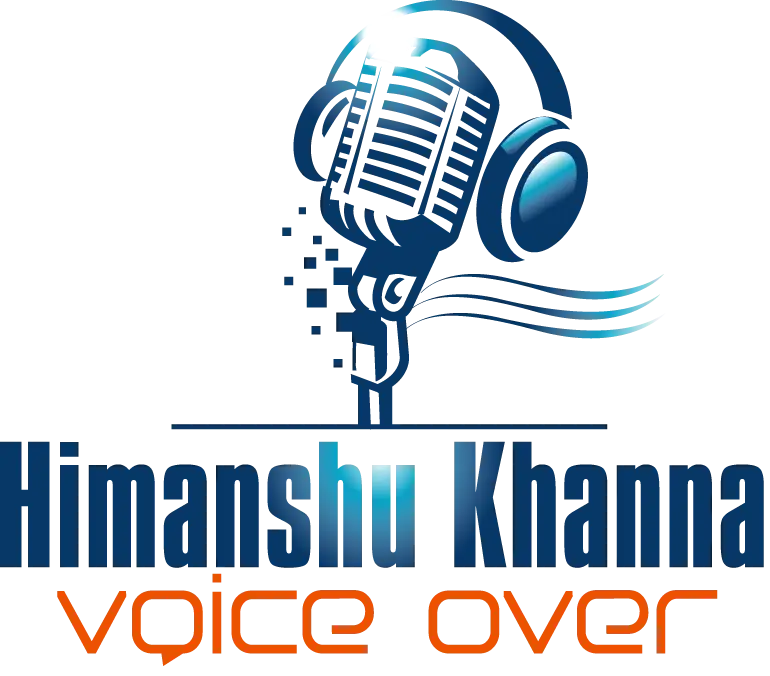 Microphone and Headphones Voice Over Logo